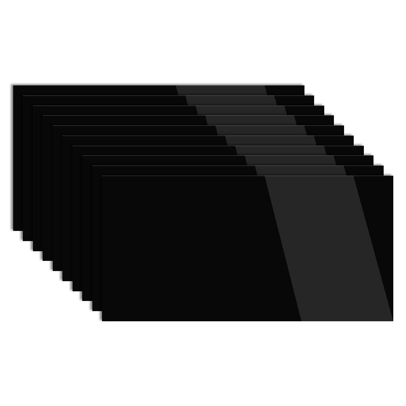 Field Tile Wallpaper Waterproof Peel and Stick Backsplash Wall Tile Gloss Black 1'6" x 3' 10-Piece Set Clearhalo 'Flooring 'Home Improvement' 'home_improvement' 'home_improvement_peel_stick_blacksplash' 'Peel & Stick Backsplash Tile' 'peel_stick_blacksplash' 'Walls & Ceilings' Walls and Ceiling' 7183862