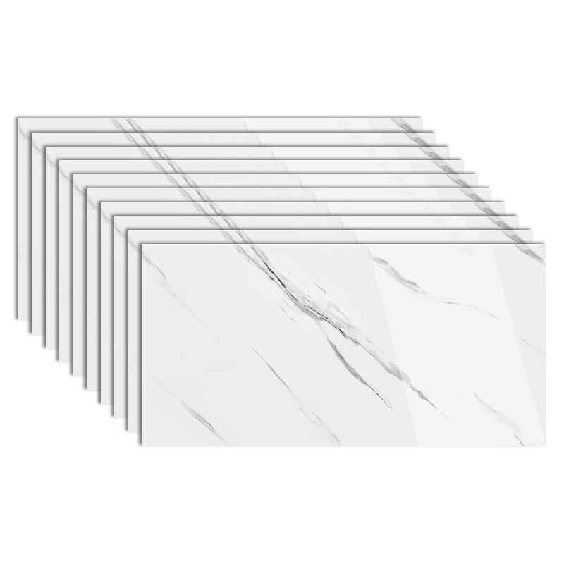 Field Tile Wallpaper Waterproof Peel and Stick Backsplash Wall Tile White-Gray 1'6" x 3' 10-Piece Set Clearhalo 'Flooring 'Home Improvement' 'home_improvement' 'home_improvement_peel_stick_blacksplash' 'Peel & Stick Backsplash Tile' 'peel_stick_blacksplash' 'Walls & Ceilings' Walls and Ceiling' 7183886