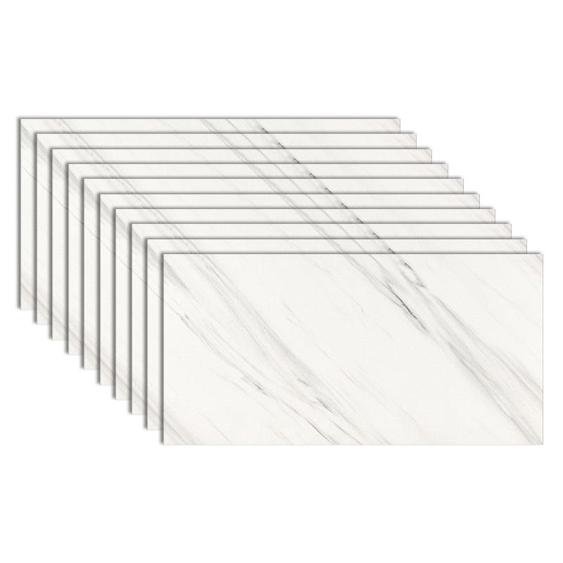 Field Tile Wallpaper Waterproof Peel and Stick Backsplash Wall Tile White-Gray 1' x 2' 10-Piece Set Clearhalo 'Flooring 'Home Improvement' 'home_improvement' 'home_improvement_peel_stick_blacksplash' 'Peel & Stick Backsplash Tile' 'peel_stick_blacksplash' 'Walls & Ceilings' Walls and Ceiling' 7183890