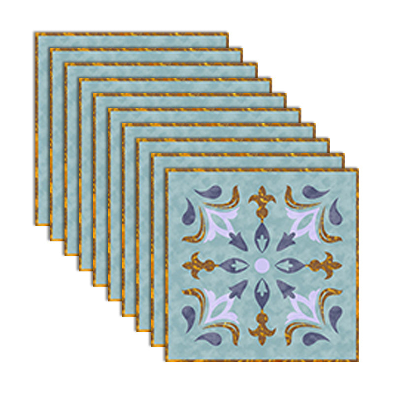 PVC Peel and Stick Backsplash Mosaic Tile Wallpaper with Square Shape Light Green 10-Piece Set Clearhalo 'Flooring 'Home Improvement' 'home_improvement' 'home_improvement_peel_stick_blacksplash' 'Peel & Stick Backsplash Tile' 'peel_stick_blacksplash' 'Walls & Ceilings' Walls and Ceiling' 7183898