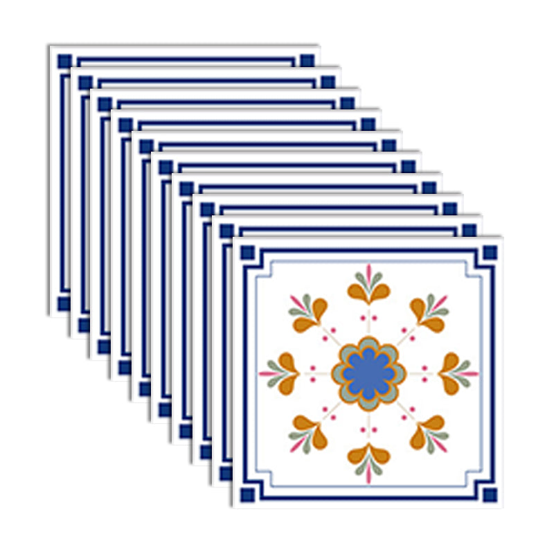 PVC Peel and Stick Backsplash Mosaic Tile Wallpaper with Square Shape Dark Blue 10-Piece Set Clearhalo 'Flooring 'Home Improvement' 'home_improvement' 'home_improvement_peel_stick_blacksplash' 'Peel & Stick Backsplash Tile' 'peel_stick_blacksplash' 'Walls & Ceilings' Walls and Ceiling' 7183915