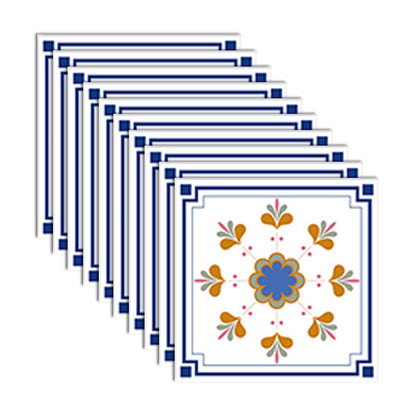 PVC Peel and Stick Backsplash Mosaic Tile Wallpaper with Square Shape Dark Blue 10-Piece Set Clearhalo 'Flooring 'Home Improvement' 'home_improvement' 'home_improvement_peel_stick_blacksplash' 'Peel & Stick Backsplash Tile' 'peel_stick_blacksplash' 'Walls & Ceilings' Walls and Ceiling' 7183915