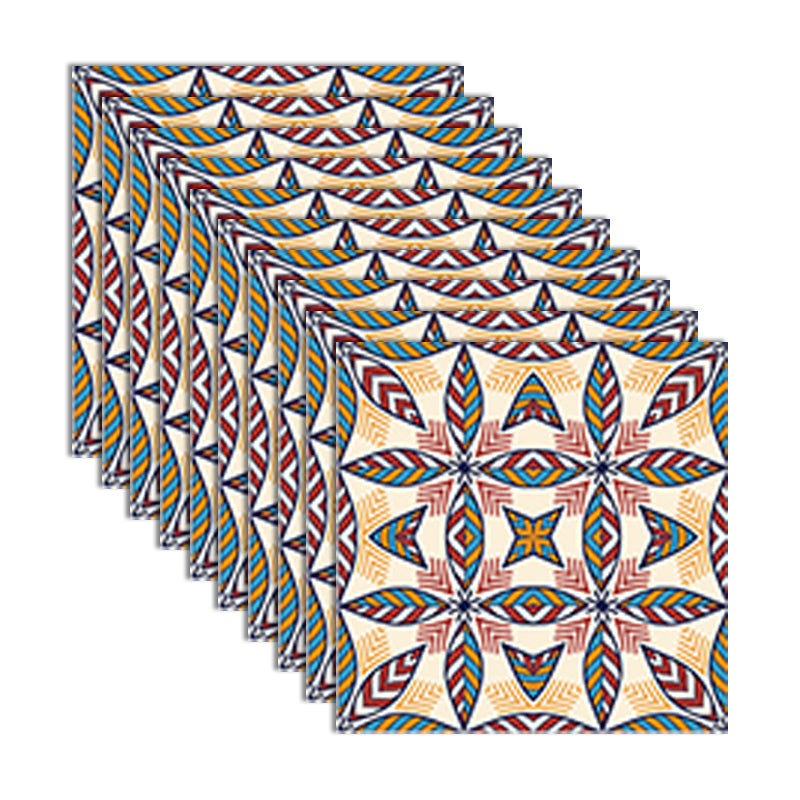 PVC Peel and Stick Backsplash Mosaic Tile Wallpaper with Square Shape Blue 10-Piece Set Clearhalo 'Flooring 'Home Improvement' 'home_improvement' 'home_improvement_peel_stick_blacksplash' 'Peel & Stick Backsplash Tile' 'peel_stick_blacksplash' 'Walls & Ceilings' Walls and Ceiling' 7183917