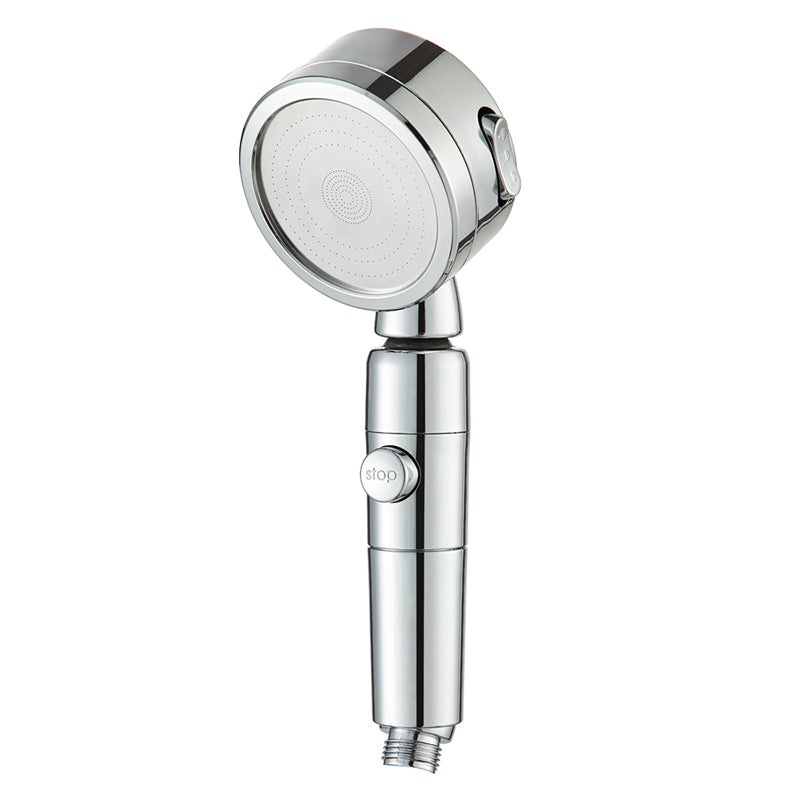 Contemporary 3 Sprays Showerhead Adjustable Spray Pattern Swivel Round Hand Shower Silver Hand Shower Hose not included Clearhalo 'Bathroom Remodel & Bathroom Fixtures' 'Home Improvement' 'home_improvement' 'home_improvement_shower_heads' 'Shower Heads' 'shower_heads' 'Showers & Bathtubs Plumbing' 'Showers & Bathtubs' 7183930