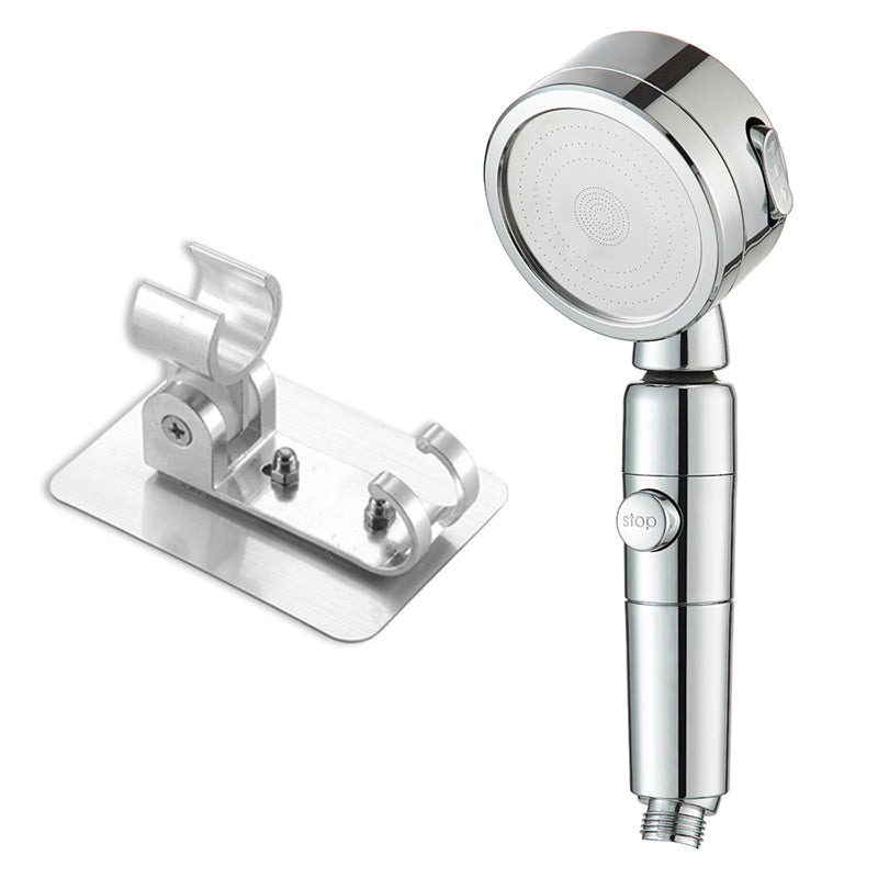 Contemporary 3 Sprays Showerhead Adjustable Spray Pattern Swivel Round Hand Shower Silver Hand Shower with Hole-free Bracket Hose not included Clearhalo 'Bathroom Remodel & Bathroom Fixtures' 'Home Improvement' 'home_improvement' 'home_improvement_shower_heads' 'Shower Heads' 'shower_heads' 'Showers & Bathtubs Plumbing' 'Showers & Bathtubs' 7183946