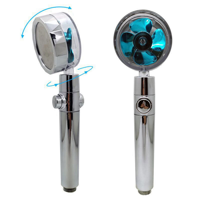 Contemporary Handheld Supercharged Shower Head Round Spray Head Clearhalo 'Bathroom Remodel & Bathroom Fixtures' 'Home Improvement' 'home_improvement' 'home_improvement_shower_heads' 'Shower Heads' 'shower_heads' 'Showers & Bathtubs Plumbing' 'Showers & Bathtubs' 7183959