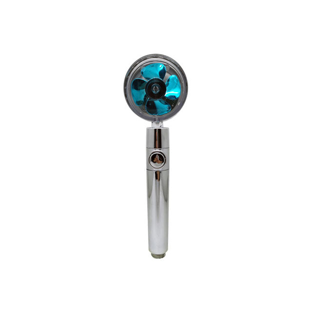 Contemporary Handheld Supercharged Shower Head Round Spray Head Blue Hand Shower Clearhalo 'Bathroom Remodel & Bathroom Fixtures' 'Home Improvement' 'home_improvement' 'home_improvement_shower_heads' 'Shower Heads' 'shower_heads' 'Showers & Bathtubs Plumbing' 'Showers & Bathtubs' 7183971
