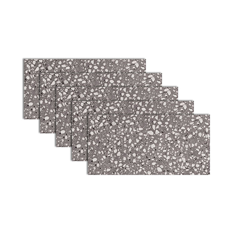 Single Tile Wallpaper PVC Waterproof Peel and Stick Backsplash Tile Grey 1' x 2' 5-Piece Set Clearhalo 'Flooring 'Home Improvement' 'home_improvement' 'home_improvement_peel_stick_blacksplash' 'Peel & Stick Backsplash Tile' 'peel_stick_blacksplash' 'Walls & Ceilings' Walls and Ceiling' 7184344