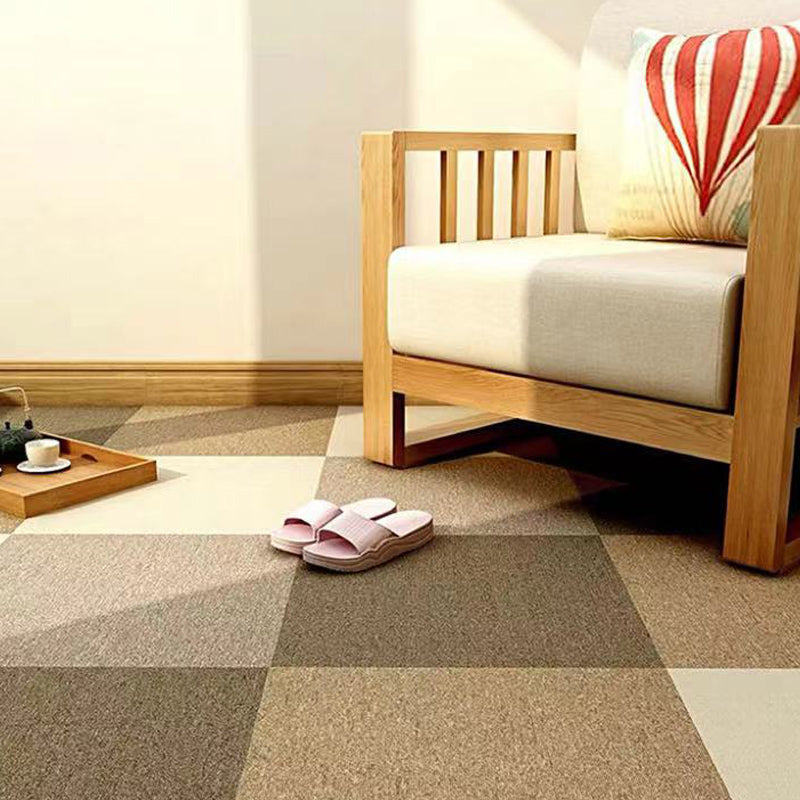 Carpet Tile Fade Resistant Non-Skid Solid Color Self-Stick Carpet Tiles Living Room Clearhalo 'Carpet Tiles & Carpet Squares' 'carpet_tiles_carpet_squares' 'Flooring 'Home Improvement' 'home_improvement' 'home_improvement_carpet_tiles_carpet_squares' Walls and Ceiling' 7184444