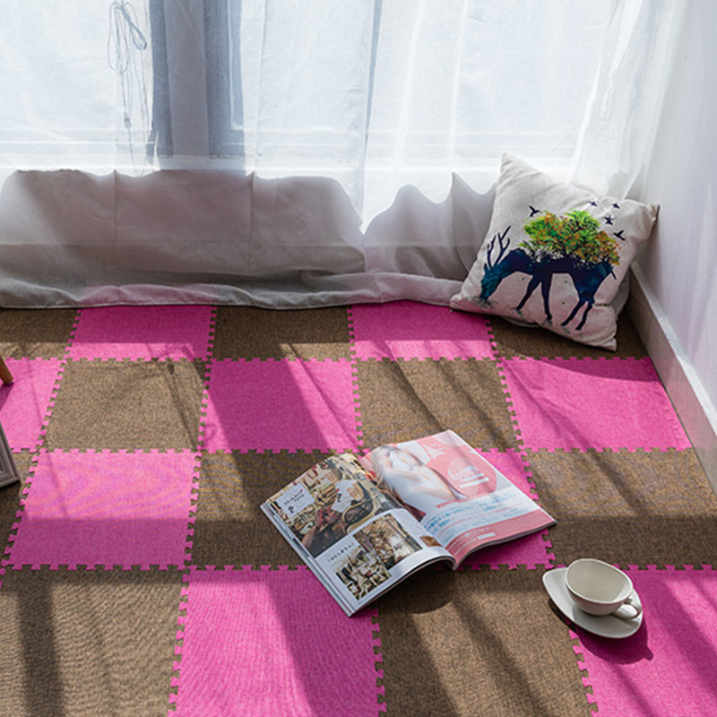 Modern Floor Tile Foam Interlocking Stain Resistant Indoor Floor Carpet Tile Clearhalo 'Carpet Tiles & Carpet Squares' 'carpet_tiles_carpet_squares' 'Flooring 'Home Improvement' 'home_improvement' 'home_improvement_carpet_tiles_carpet_squares' Walls and Ceiling' 7184721