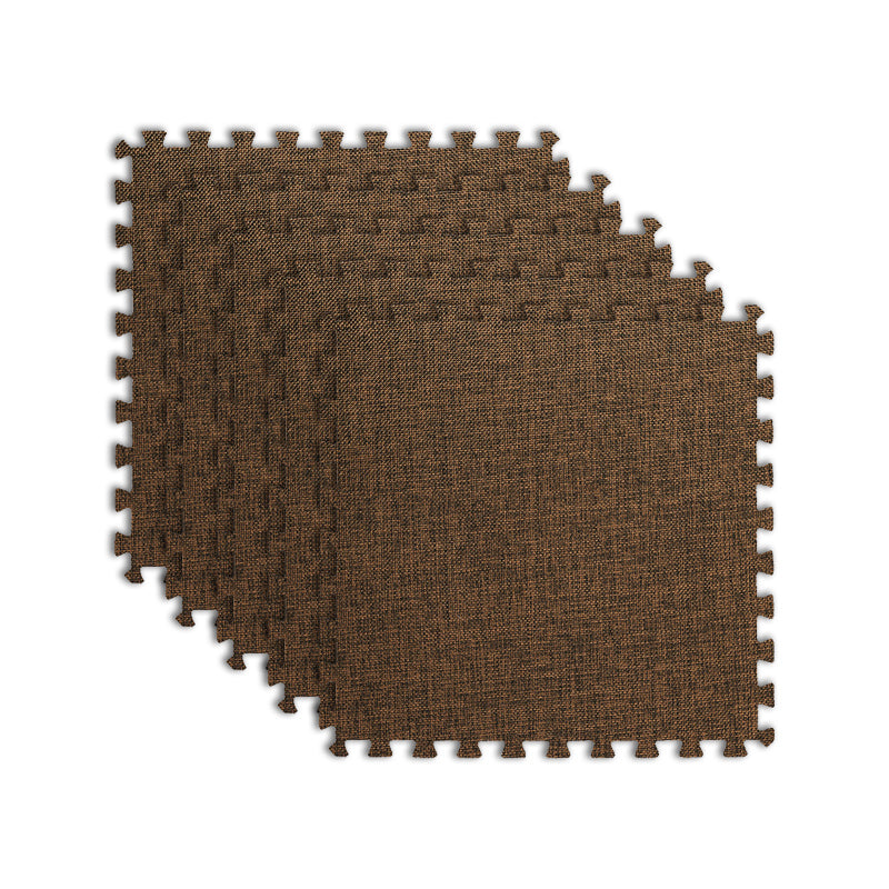 Modern Floor Tile Foam Interlocking Stain Resistant Indoor Floor Carpet Tile Coffee 24"L x 24"W Clearhalo 'Carpet Tiles & Carpet Squares' 'carpet_tiles_carpet_squares' 'Flooring 'Home Improvement' 'home_improvement' 'home_improvement_carpet_tiles_carpet_squares' Walls and Ceiling' 7184734