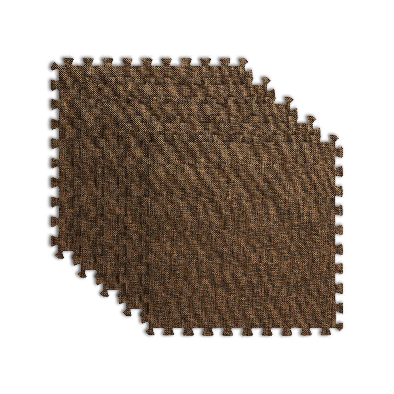 Modern Floor Tile Foam Interlocking Stain Resistant Indoor Floor Carpet Tile Coffee 24"L x 24"W Clearhalo 'Carpet Tiles & Carpet Squares' 'carpet_tiles_carpet_squares' 'Flooring 'Home Improvement' 'home_improvement' 'home_improvement_carpet_tiles_carpet_squares' Walls and Ceiling' 7184734