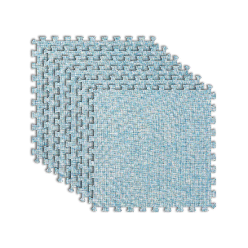 Modern Floor Tile Foam Interlocking Stain Resistant Indoor Floor Carpet Tile Light Blue 24"L x 24"W Clearhalo 'Carpet Tiles & Carpet Squares' 'carpet_tiles_carpet_squares' 'Flooring 'Home Improvement' 'home_improvement' 'home_improvement_carpet_tiles_carpet_squares' Walls and Ceiling' 7184736