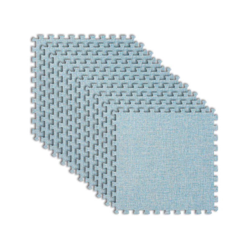 Modern Floor Tile Foam Interlocking Stain Resistant Indoor Floor Carpet Tile Light Blue Clearhalo 'Carpet Tiles & Carpet Squares' 'carpet_tiles_carpet_squares' 'Flooring 'Home Improvement' 'home_improvement' 'home_improvement_carpet_tiles_carpet_squares' Walls and Ceiling' 7184737