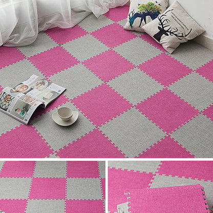Modern Floor Tile Foam Interlocking Stain Resistant Indoor Floor Carpet Tile Rose Red Clearhalo 'Carpet Tiles & Carpet Squares' 'carpet_tiles_carpet_squares' 'Flooring 'Home Improvement' 'home_improvement' 'home_improvement_carpet_tiles_carpet_squares' Walls and Ceiling' 7184742