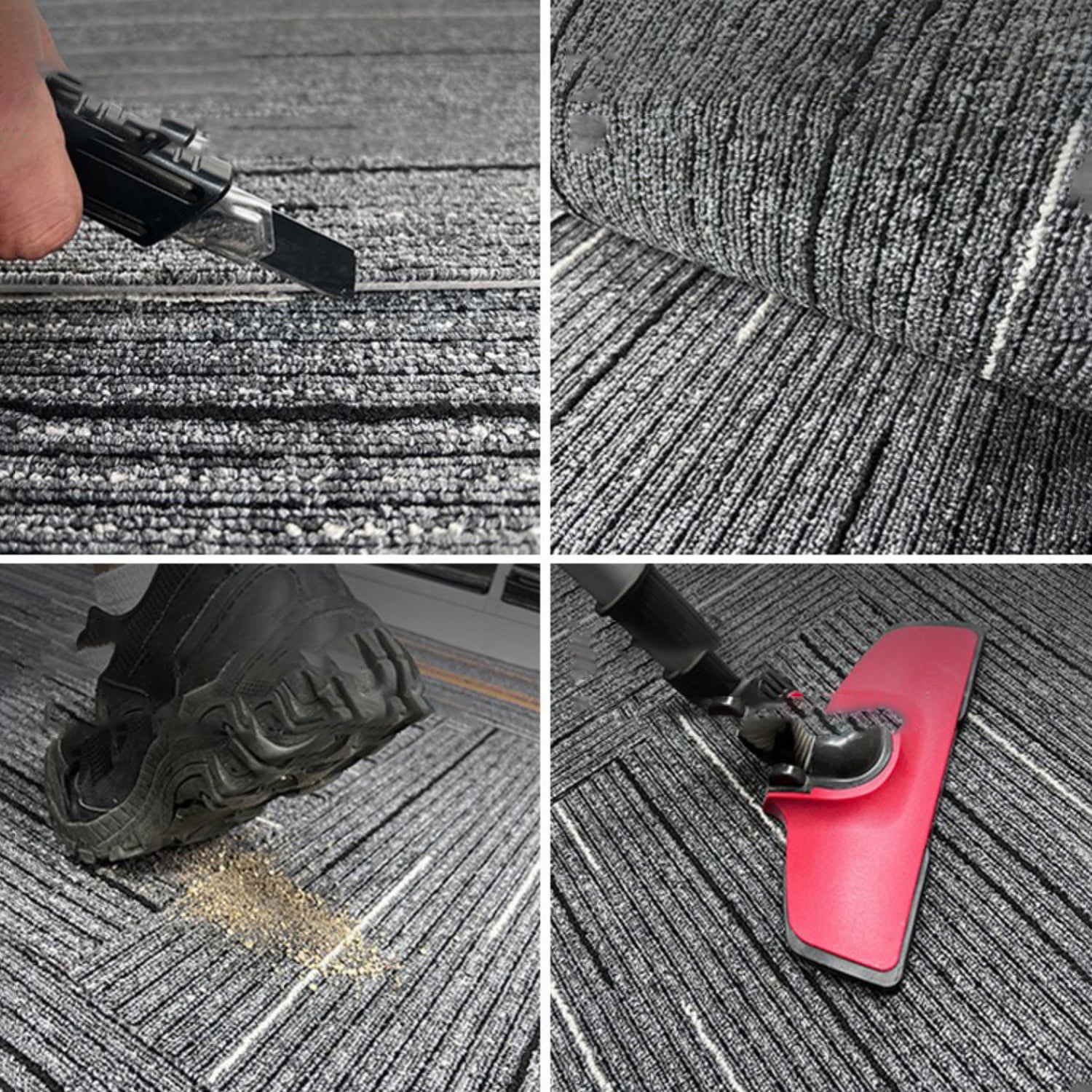 Modern Carpet Floor Tile Self Adhesive Level Loop Fade Resistant Carpet Tile Clearhalo 'Carpet Tiles & Carpet Squares' 'carpet_tiles_carpet_squares' 'Flooring 'Home Improvement' 'home_improvement' 'home_improvement_carpet_tiles_carpet_squares' Walls and Ceiling' 7184816