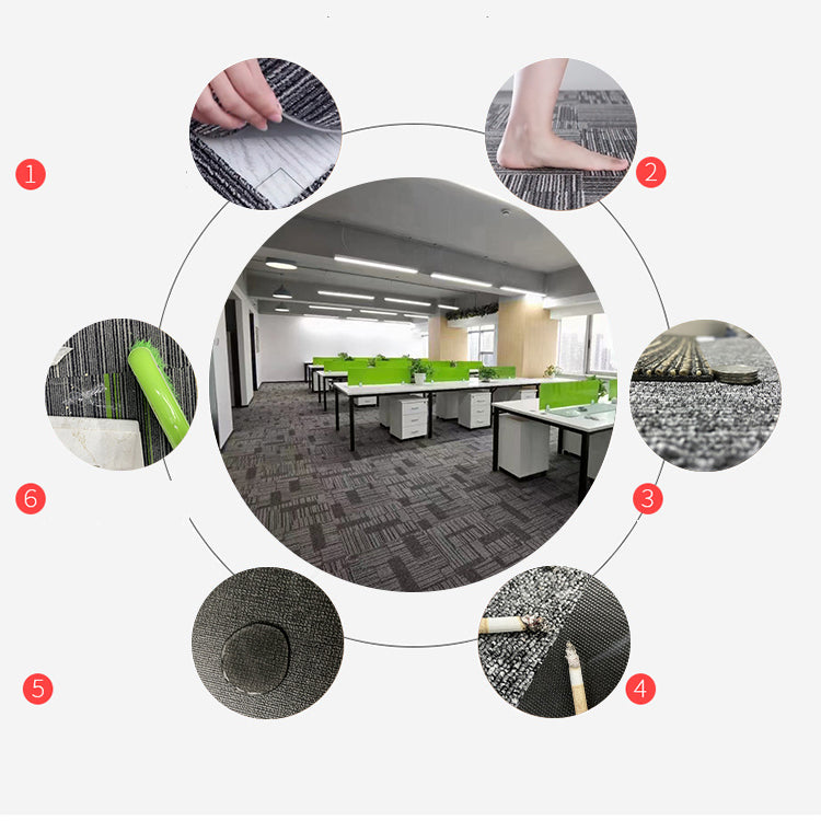 Modern Carpet Floor Tile Self Adhesive Level Loop Fade Resistant Carpet Tile Clearhalo 'Carpet Tiles & Carpet Squares' 'carpet_tiles_carpet_squares' 'Flooring 'Home Improvement' 'home_improvement' 'home_improvement_carpet_tiles_carpet_squares' Walls and Ceiling' 7184820