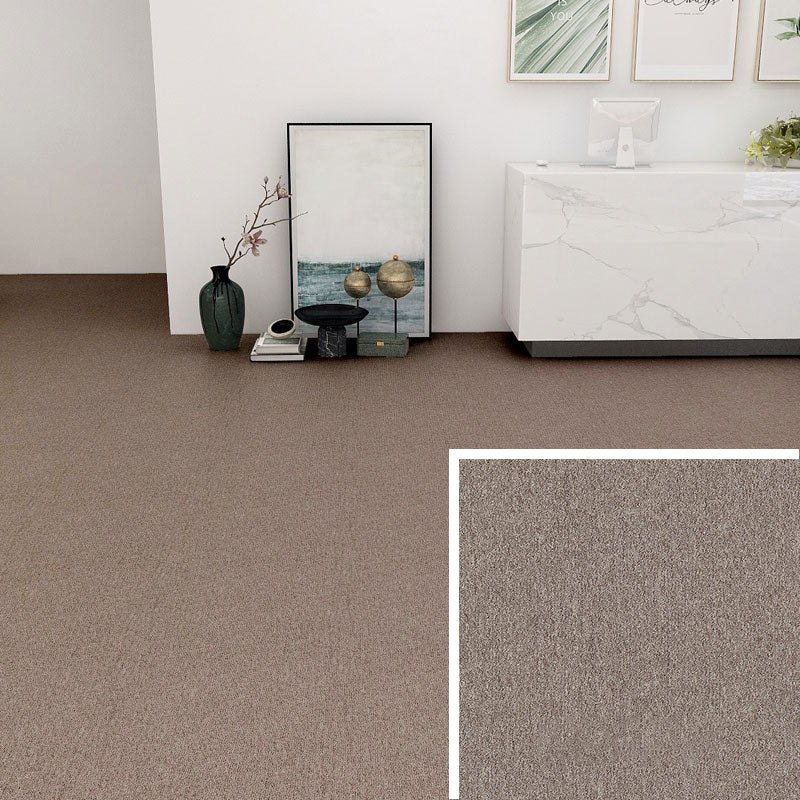 Modern Carpet Floor Tile Self Adhesive Level Loop Fade Resistant Carpet Tile Light Brown Clearhalo 'Carpet Tiles & Carpet Squares' 'carpet_tiles_carpet_squares' 'Flooring 'Home Improvement' 'home_improvement' 'home_improvement_carpet_tiles_carpet_squares' Walls and Ceiling' 7184838
