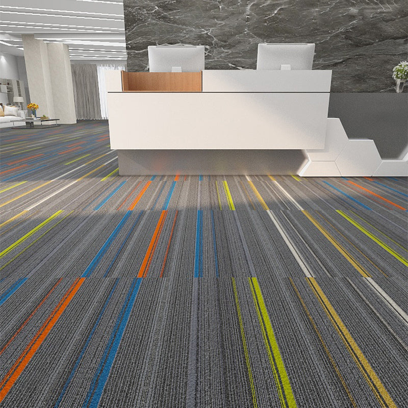 Modern Carpet Floor Tile Self Adhesive Level Loop Fade Resistant Carpet Tile Yellow/ Grey/ Blue Clearhalo 'Carpet Tiles & Carpet Squares' 'carpet_tiles_carpet_squares' 'Flooring 'Home Improvement' 'home_improvement' 'home_improvement_carpet_tiles_carpet_squares' Walls and Ceiling' 7184839