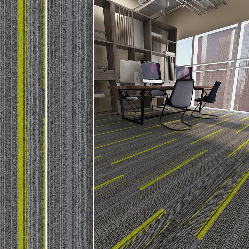 Modern Carpet Floor Tile Self Adhesive Level Loop Fade Resistant Carpet Tile Gray-Green Clearhalo 'Carpet Tiles & Carpet Squares' 'carpet_tiles_carpet_squares' 'Flooring 'Home Improvement' 'home_improvement' 'home_improvement_carpet_tiles_carpet_squares' Walls and Ceiling' 7184840