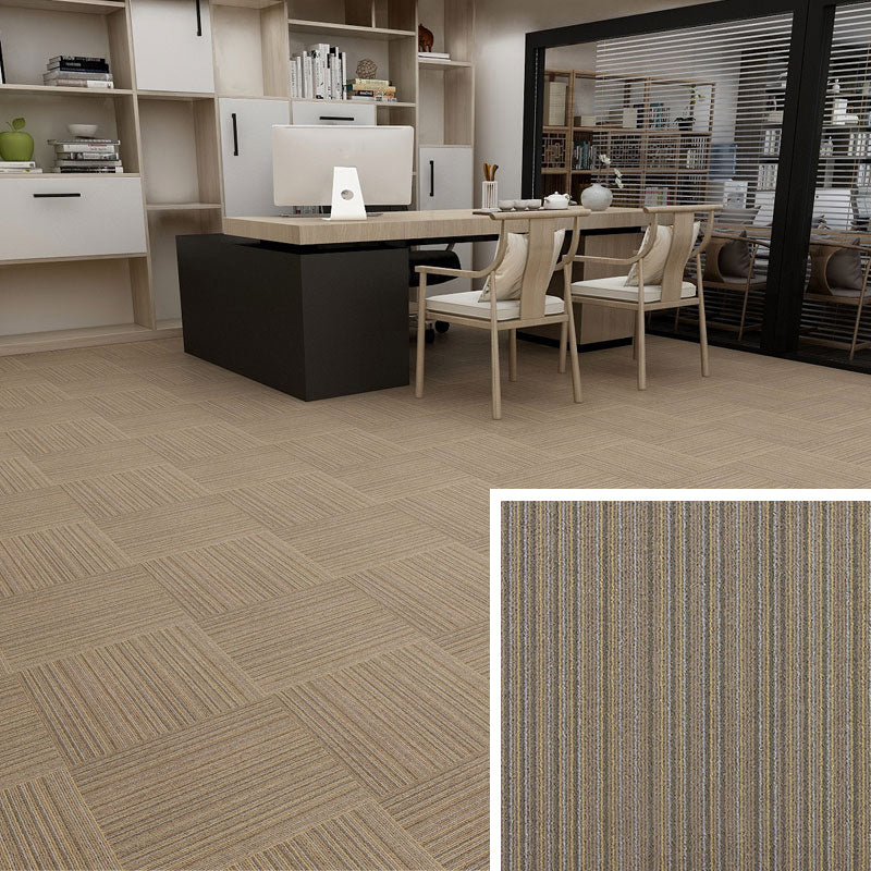 Modern Carpet Floor Tile Self Adhesive Level Loop Fade Resistant Carpet Tile Light Tan Asphalt Clearhalo 'Carpet Tiles & Carpet Squares' 'carpet_tiles_carpet_squares' 'Flooring 'Home Improvement' 'home_improvement' 'home_improvement_carpet_tiles_carpet_squares' Walls and Ceiling' 7184850