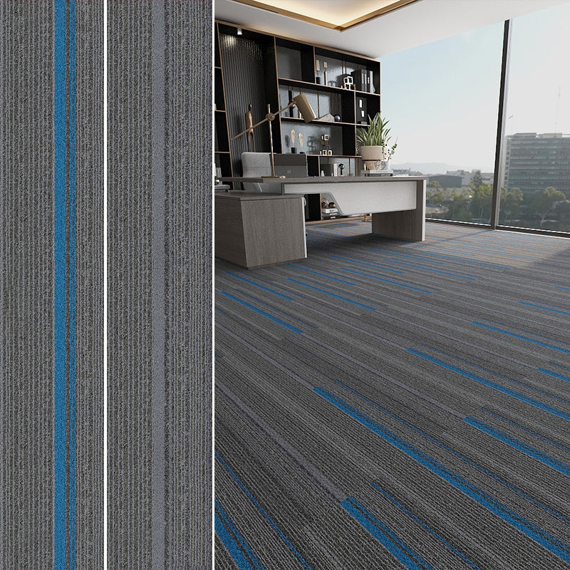 Modern Carpet Floor Tile Self Adhesive Level Loop Fade Resistant Carpet Tile Gray-Blue Clearhalo 'Carpet Tiles & Carpet Squares' 'carpet_tiles_carpet_squares' 'Flooring 'Home Improvement' 'home_improvement' 'home_improvement_carpet_tiles_carpet_squares' Walls and Ceiling' 7184853