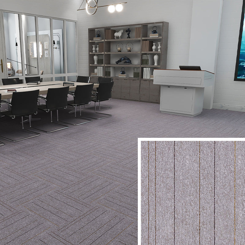 Modern Carpet Floor Tile Self Adhesive Level Loop Fade Resistant Carpet Tile Gray Striped Clearhalo 'Carpet Tiles & Carpet Squares' 'carpet_tiles_carpet_squares' 'Flooring 'Home Improvement' 'home_improvement' 'home_improvement_carpet_tiles_carpet_squares' Walls and Ceiling' 7184857