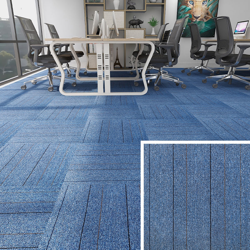 Modern Carpet Floor Tile Self Adhesive Level Loop Fade Resistant Carpet Tile Denim Blue Clearhalo 'Carpet Tiles & Carpet Squares' 'carpet_tiles_carpet_squares' 'Flooring 'Home Improvement' 'home_improvement' 'home_improvement_carpet_tiles_carpet_squares' Walls and Ceiling' 7184859