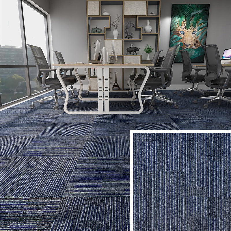 Modern Carpet Floor Tile Self Adhesive Level Loop Fade Resistant Carpet Tile Navy Clearhalo 'Carpet Tiles & Carpet Squares' 'carpet_tiles_carpet_squares' 'Flooring 'Home Improvement' 'home_improvement' 'home_improvement_carpet_tiles_carpet_squares' Walls and Ceiling' 7184862