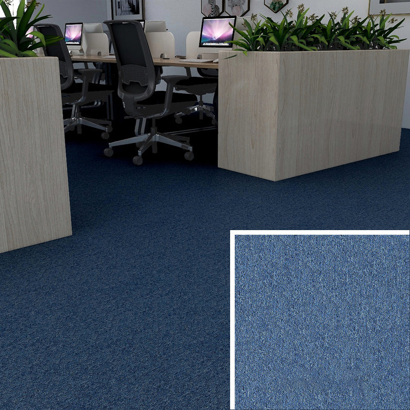 Modern Carpet Floor Tile Self Adhesive Level Loop Fade Resistant Carpet Tile Ocean Blue Clearhalo 'Carpet Tiles & Carpet Squares' 'carpet_tiles_carpet_squares' 'Flooring 'Home Improvement' 'home_improvement' 'home_improvement_carpet_tiles_carpet_squares' Walls and Ceiling' 7184867
