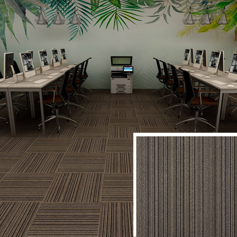 Modern Carpet Floor Tile Self Adhesive Level Loop Fade Resistant Carpet Tile Chocolate Clearhalo 'Carpet Tiles & Carpet Squares' 'carpet_tiles_carpet_squares' 'Flooring 'Home Improvement' 'home_improvement' 'home_improvement_carpet_tiles_carpet_squares' Walls and Ceiling' 7184868