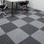 Indoor Carpet Tiles Level Loop Carpet Tiles with Fire Resistant Gray Plaid 40-Piece Set Clearhalo 'Carpet Tiles & Carpet Squares' 'carpet_tiles_carpet_squares' 'Flooring 'Home Improvement' 'home_improvement' 'home_improvement_carpet_tiles_carpet_squares' Walls and Ceiling' 7185067