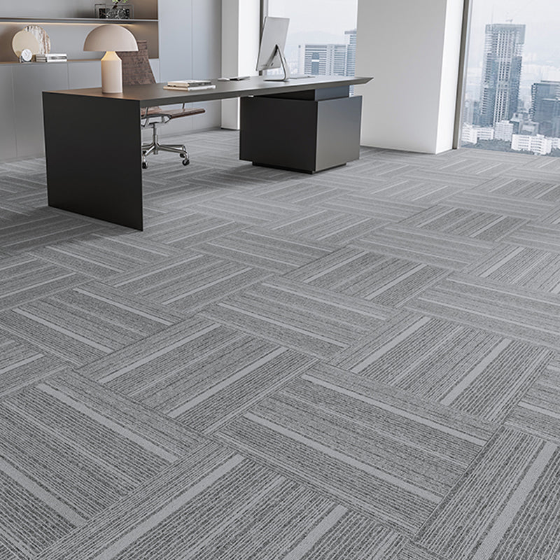Indoor Carpet Tiles Level Loop Carpet Tiles with Fire Resistant Grey 40-Piece Set Clearhalo 'Carpet Tiles & Carpet Squares' 'carpet_tiles_carpet_squares' 'Flooring 'Home Improvement' 'home_improvement' 'home_improvement_carpet_tiles_carpet_squares' Walls and Ceiling' 7185080