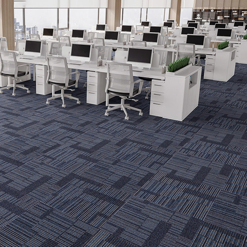 Indoor Carpet Tiles Level Loop Carpet Tiles with Fire Resistant Dark Denim Blue 40-Piece Set Clearhalo 'Carpet Tiles & Carpet Squares' 'carpet_tiles_carpet_squares' 'Flooring 'Home Improvement' 'home_improvement' 'home_improvement_carpet_tiles_carpet_squares' Walls and Ceiling' 7185093