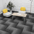 Indoor Carpet Tiles Level Loop Carpet Tiles with Fire Resistant Black/ Gray/ White 40-Piece Set Asphalt Clearhalo 'Carpet Tiles & Carpet Squares' 'carpet_tiles_carpet_squares' 'Flooring 'Home Improvement' 'home_improvement' 'home_improvement_carpet_tiles_carpet_squares' Walls and Ceiling' 7185094