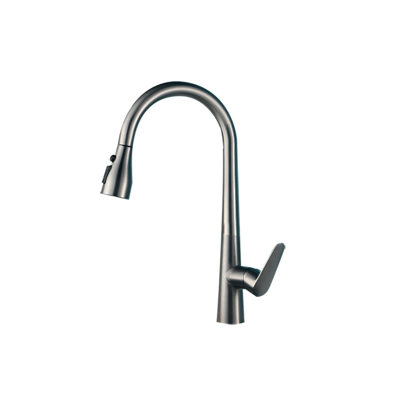 Pull Out Kitchen Faucet Single Handle 3 Function Faucet with Pull Out Sprayer Clearhalo 'Home Improvement' 'home_improvement' 'home_improvement_kitchen_faucets' 'Kitchen Faucets' 'Kitchen Remodel & Kitchen Fixtures' 'Kitchen Sinks & Faucet Components' 'kitchen_faucets' 7185376