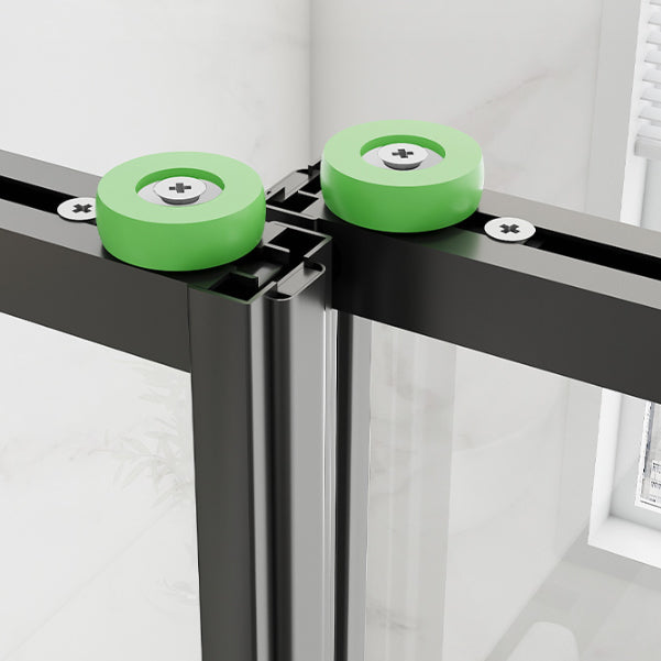 Transparent Tempered Shower Bath Door Double Sliding Framed Shower Doors Clearhalo 'Bathroom Remodel & Bathroom Fixtures' 'Home Improvement' 'home_improvement' 'home_improvement_shower_tub_doors' 'Shower and Tub Doors' 'shower_tub_doors' 'Showers & Bathtubs' 7187923