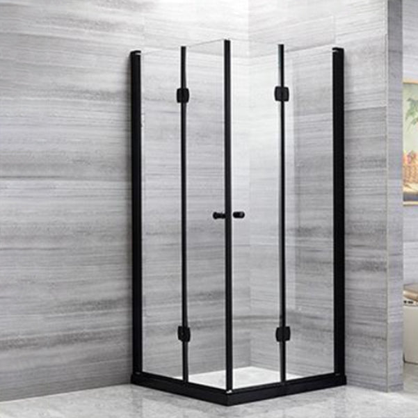 Semi Frameless Tempered Glass Shower Screen Folding Shower Door Clearhalo 'Bathroom Remodel & Bathroom Fixtures' 'Home Improvement' 'home_improvement' 'home_improvement_shower_tub_doors' 'Shower and Tub Doors' 'shower_tub_doors' 'Showers & Bathtubs' 7187935
