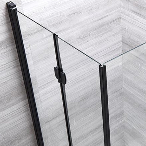 Semi Frameless Tempered Glass Shower Screen Folding Shower Door Clearhalo 'Bathroom Remodel & Bathroom Fixtures' 'Home Improvement' 'home_improvement' 'home_improvement_shower_tub_doors' 'Shower and Tub Doors' 'shower_tub_doors' 'Showers & Bathtubs' 7187936