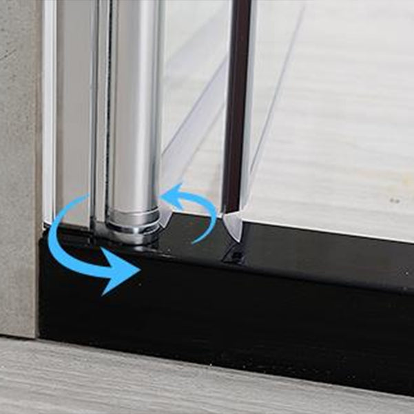 Semi Frameless Tempered Glass Shower Screen Folding Shower Door Clearhalo 'Bathroom Remodel & Bathroom Fixtures' 'Home Improvement' 'home_improvement' 'home_improvement_shower_tub_doors' 'Shower and Tub Doors' 'shower_tub_doors' 'Showers & Bathtubs' 7187940