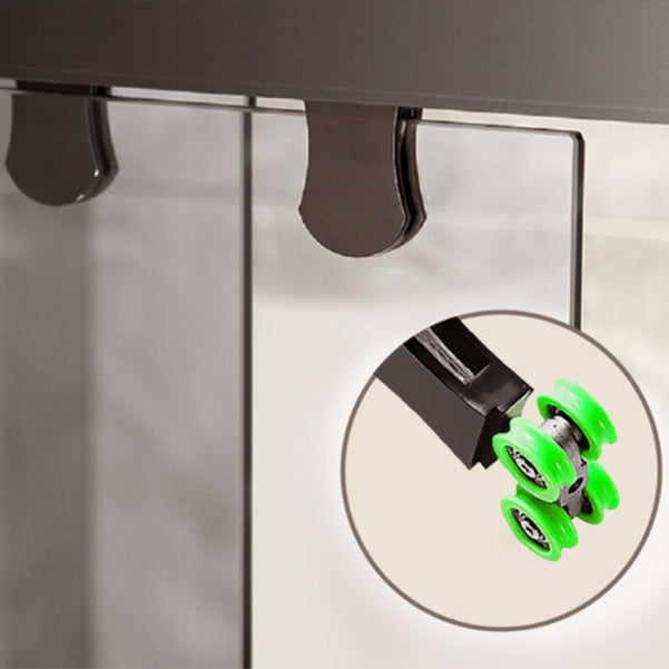 Semi Frameless Double Sliding Shower Door Tempered Glass Shower Screen Clearhalo 'Bathroom Remodel & Bathroom Fixtures' 'Home Improvement' 'home_improvement' 'home_improvement_shower_tub_doors' 'Shower and Tub Doors' 'shower_tub_doors' 'Showers & Bathtubs' 7188002