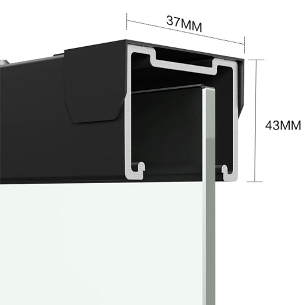 Semi Frameless Double Sliding Shower Door Clear Glass Shower Screen Clearhalo 'Bathroom Remodel & Bathroom Fixtures' 'Home Improvement' 'home_improvement' 'home_improvement_shower_tub_doors' 'Shower and Tub Doors' 'shower_tub_doors' 'Showers & Bathtubs' 7188021