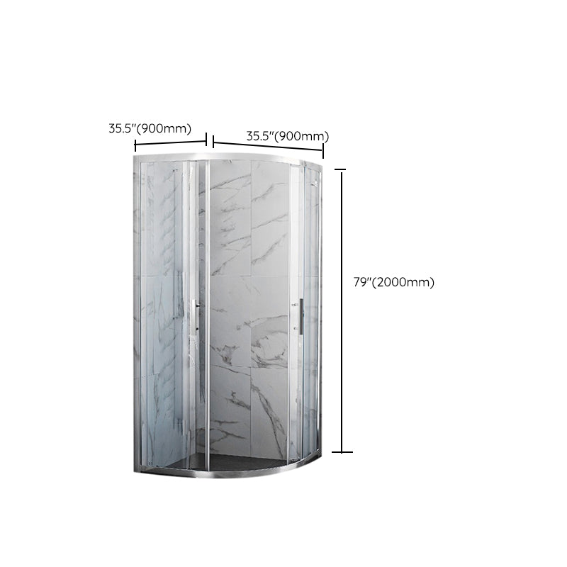 Aluminum Alloy Tempered Glass Shower Door Simple Shower Screen Clearhalo 'Bathroom Remodel & Bathroom Fixtures' 'Home Improvement' 'home_improvement' 'home_improvement_shower_tub_doors' 'Shower and Tub Doors' 'shower_tub_doors' 'Showers & Bathtubs' 7188050