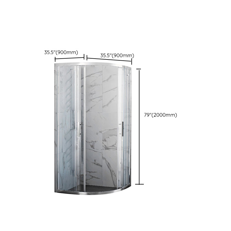 Aluminum Alloy Tempered Glass Shower Door Simple Shower Screen Clearhalo 'Bathroom Remodel & Bathroom Fixtures' 'Home Improvement' 'home_improvement' 'home_improvement_shower_tub_doors' 'Shower and Tub Doors' 'shower_tub_doors' 'Showers & Bathtubs' 7188050