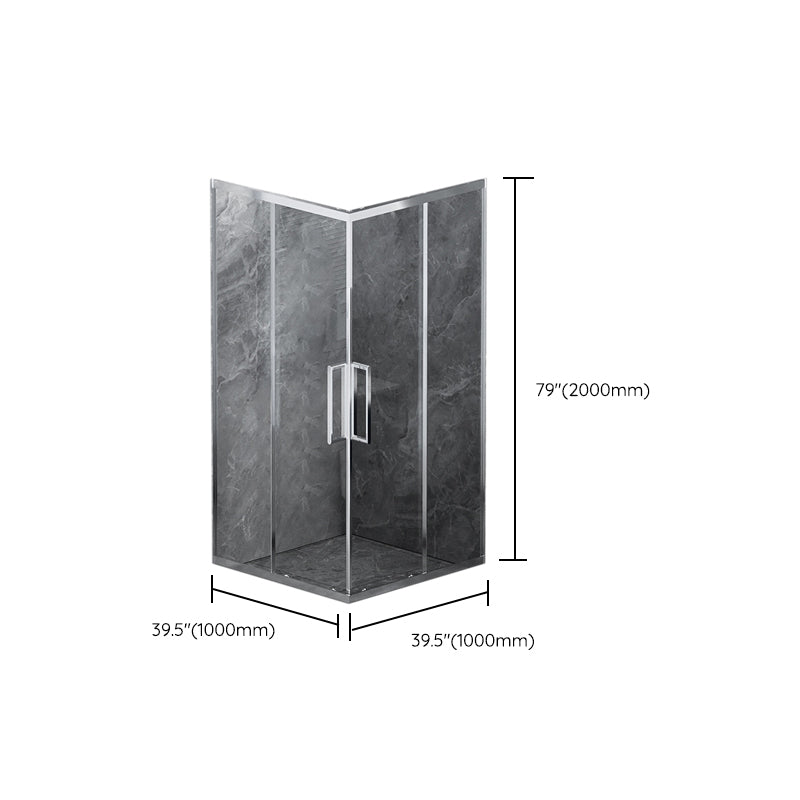 Aluminum Alloy Tempered Glass Shower Door Simple Shower Screen Clearhalo 'Bathroom Remodel & Bathroom Fixtures' 'Home Improvement' 'home_improvement' 'home_improvement_shower_tub_doors' 'Shower and Tub Doors' 'shower_tub_doors' 'Showers & Bathtubs' 7188054