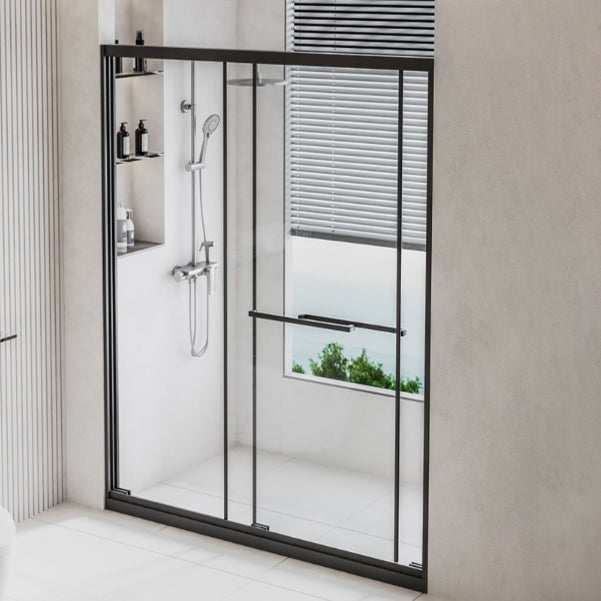 Framed Shower Bath Door Transparent Scratch Resistant Shower Door Clearhalo 'Bathroom Remodel & Bathroom Fixtures' 'Home Improvement' 'home_improvement' 'home_improvement_shower_tub_doors' 'Shower and Tub Doors' 'shower_tub_doors' 'Showers & Bathtubs' 7188076
