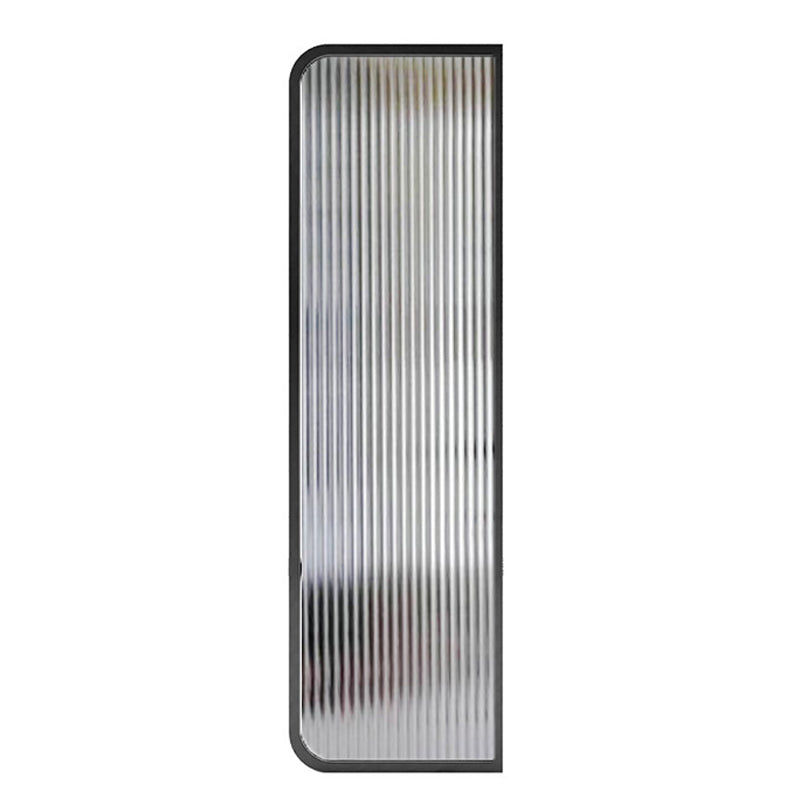 Frame Tempered Fixed Glass Panel Metal Fixed Glass Panel with Square Hardware Black Design 1 Clearhalo 'Bathroom Remodel & Bathroom Fixtures' 'Home Improvement' 'home_improvement' 'home_improvement_shower_tub_doors' 'Shower and Tub Doors' 'shower_tub_doors' 'Showers & Bathtubs' 7188115