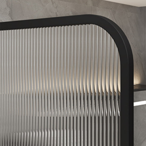 Frame Tempered Fixed Glass Panel Metal Fixed Glass Panel with Square Hardware Clearhalo 'Bathroom Remodel & Bathroom Fixtures' 'Home Improvement' 'home_improvement' 'home_improvement_shower_tub_doors' 'Shower and Tub Doors' 'shower_tub_doors' 'Showers & Bathtubs' 7188121