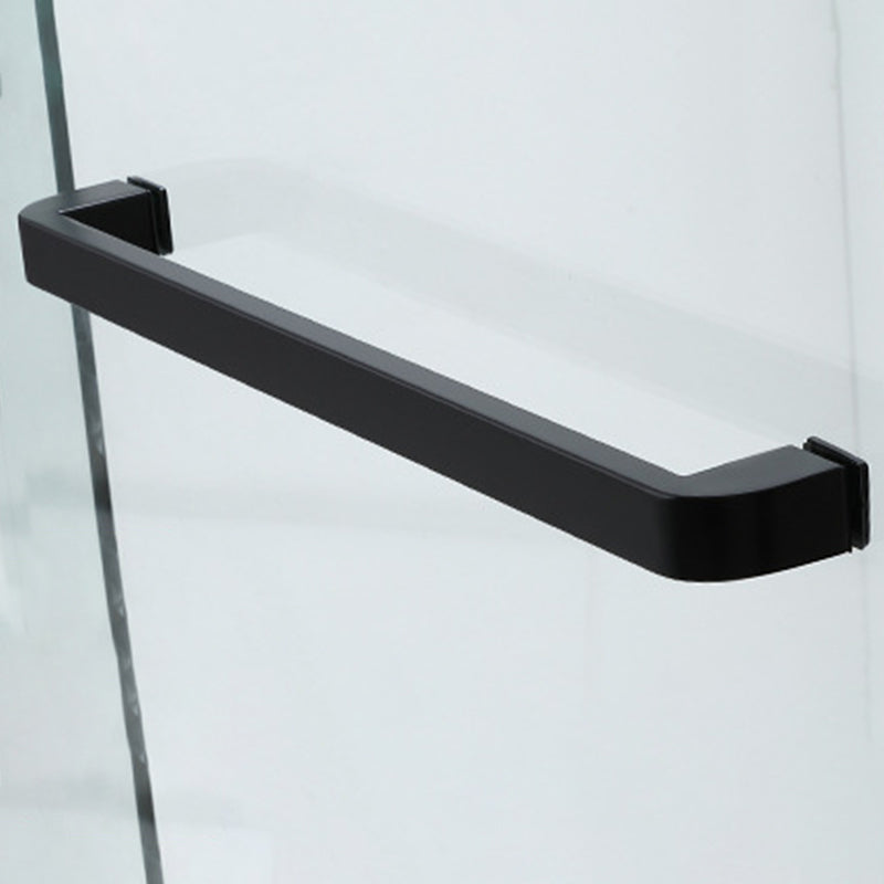 Contemporary Stainless Steel Frame Shower Bath Door Double Sliding Shower Door Clearhalo 'Bathroom Remodel & Bathroom Fixtures' 'Home Improvement' 'home_improvement' 'home_improvement_shower_tub_doors' 'Shower and Tub Doors' 'shower_tub_doors' 'Showers & Bathtubs' 7188146