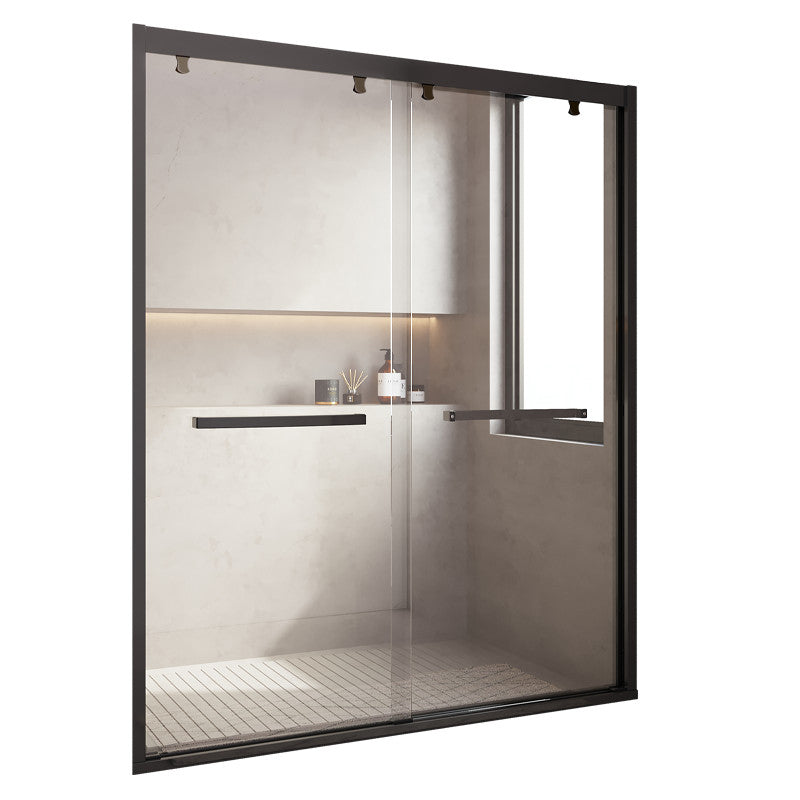 Semi Frameless Shower Bath Door Double Sliding Tempered Shower Door Clearhalo 'Bathroom Remodel & Bathroom Fixtures' 'Home Improvement' 'home_improvement' 'home_improvement_shower_tub_doors' 'Shower and Tub Doors' 'shower_tub_doors' 'Showers & Bathtubs' 7188161